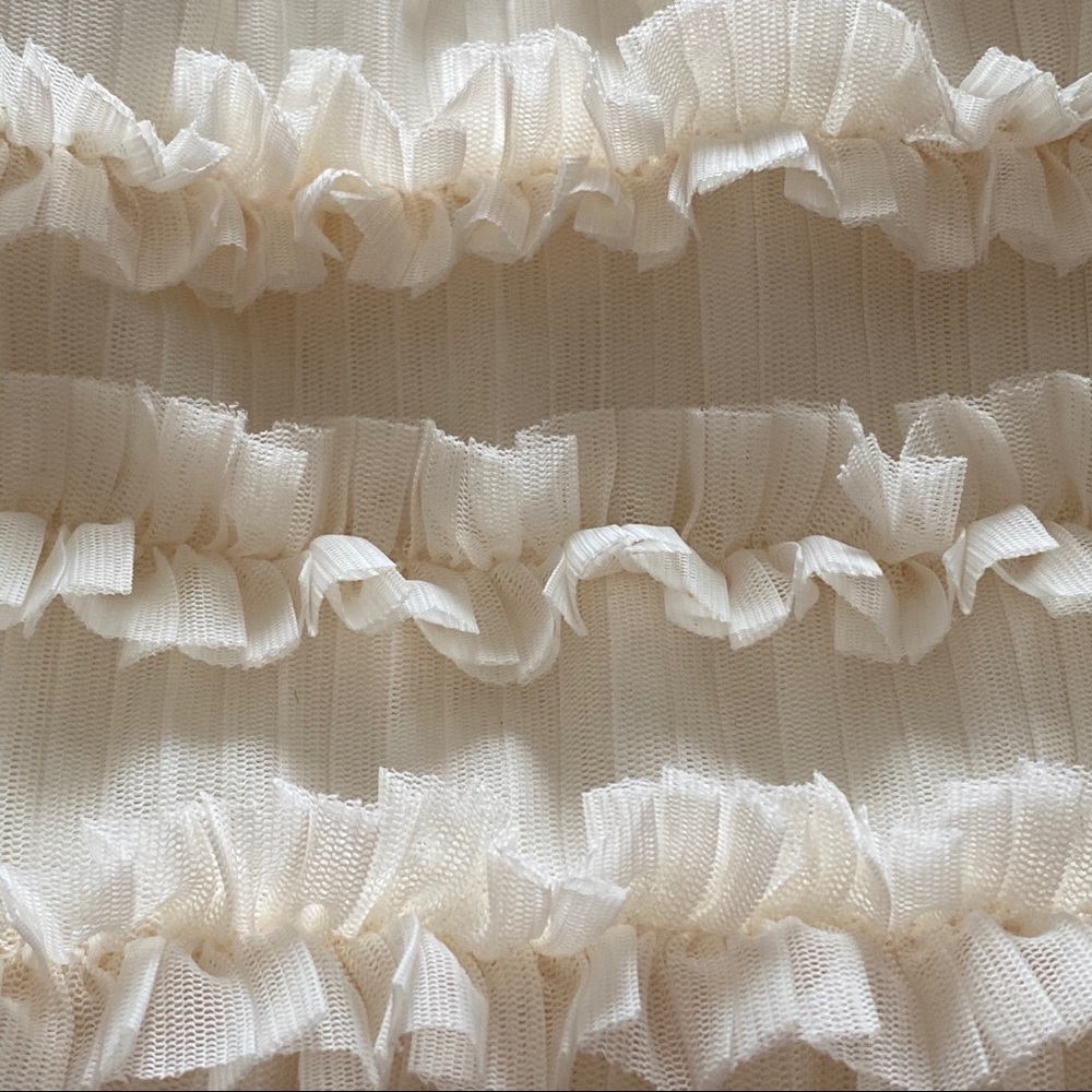Gorgeous JS Collections Off White Pleated Halter Midi Dress Like New Size 6 - Picture 8 of 13